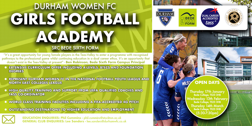 NEW: Stockton RC Bede Sixth Form Girls’ Football Academy