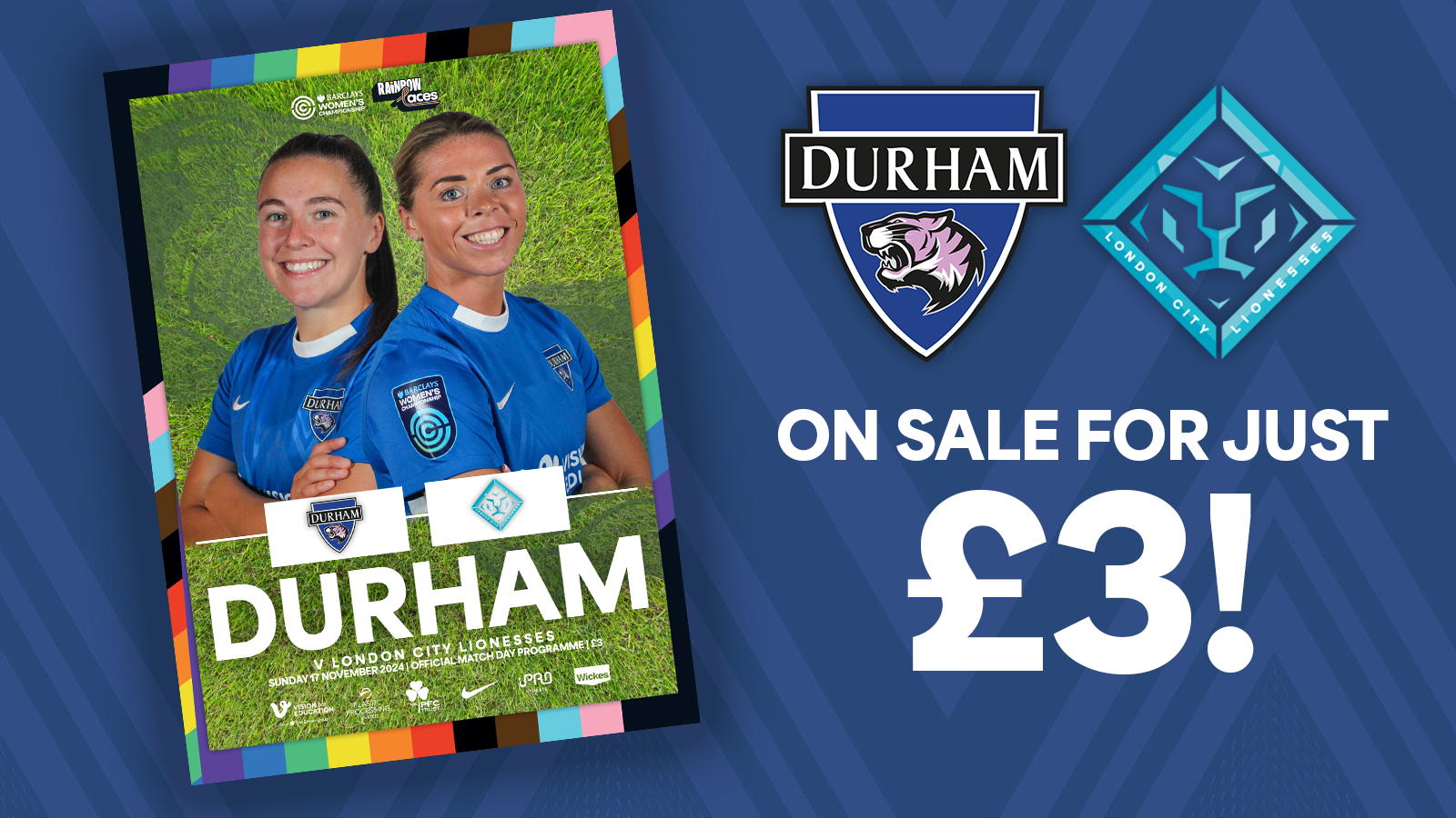 Match Day Programme | Get your Durham v London City Lionesses issue on Sunday